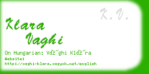 klara vaghi business card